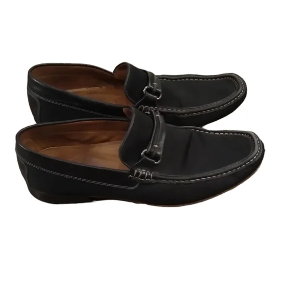 Donald Pliner Donnien Black Leather Loafer Dress Shoes Size 11M - Picture 1 of 9